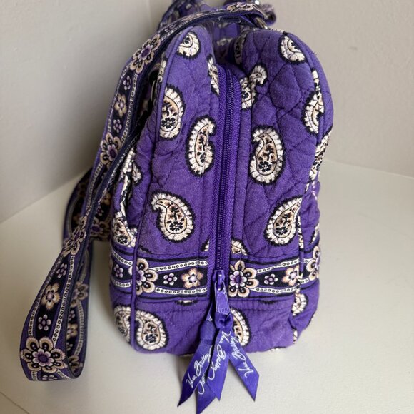 Vera Bradley satchel purse (Purple Paisley) - Picture 2 of 3